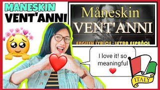 MANESKIN  VENTANNI LYRICS REACTION [upl. by Aynna]