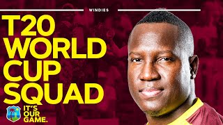 The West Indies Squad for the ICC Mens T20 World Cup 🌴 🏆 WIREADY  MenInMaroon [upl. by Pearson31]