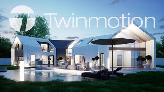 TWINMOTION 2022 RENDER SERIES EPS 32HOUSE AT NIGHTPATH TRACING [upl. by Shem]