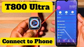 T800 Ultra Smart Watch Connect to Phone  How to Connect T800 Ultra Smart Watch to Phone  Setup [upl. by Llenrod]