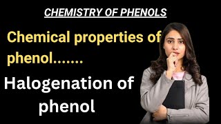 Chemical properties of phenol  halogenation of phenol [upl. by Chaille]