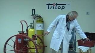 Wheeled Unit fire extinguisher  EMPTY amp REFILL with Tritop inc [upl. by Nitneuq]