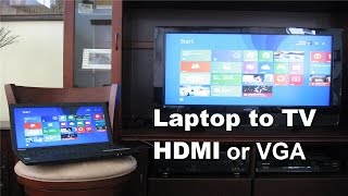 How to connect Laptop to TV using HDMI Cable or VGA Cable  Fast amp Easy [upl. by Elenore]