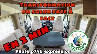 Passer votre salon de campingcar en mode route  pilote p746 fc expression [upl. by Ticknor]