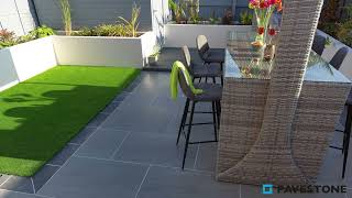 Pavestone Natural Greystone Porcelain Patio Paving [upl. by Skeie730]