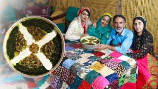 Traditional Persian Greens Bean and Noodle Soup  SUPER popular Iranian recipe  Ash Reshteh [upl. by Revned]