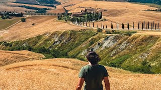 Flying over Val d’Orcia Tuscany Italy 🇮🇹 🌾 [upl. by Pardo13]