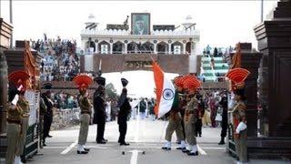 India Pakistan perform traditional border ceremony [upl. by Sallie861]