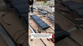 Solar roof tiles factory in China Solar roof tile factory price Solar tile wholesaletiles [upl. by Aerdnahs]