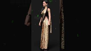 Daz3d Animation  Victoria 8  dForce Saree  Marvelous designer  Clo3d  Daz Studio [upl. by Burhans970]