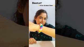 Braslet Using Rubber Band ✨ shorts craft ytshorts braslet trending viralshorts [upl. by Ramraj]