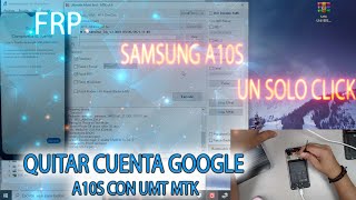 FRP SAMSUNG A10s como quitar CUENTA GOOGLE A107 UMT MTK en un solo click facil y rapido Test Point [upl. by Bashuk]