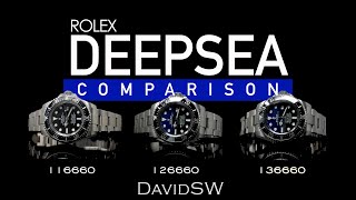 Rolex Deepsea Comparison 116660 126660 and 136660 [upl. by Prudhoe]