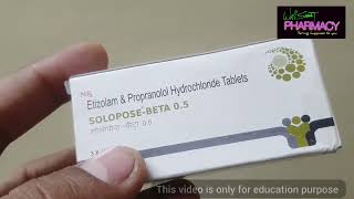 Solopose  Beta 05 tablet  Benefit  Side effects  MRP  Precautions  How it works in body [upl. by Jonina]