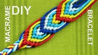 How to Macrame Leaves  Friendship bracelet  nice on both sides [upl. by Azil]