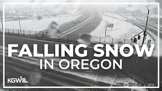 Snow falling in Portland surrounding areas  Watch Live [upl. by Gierc]