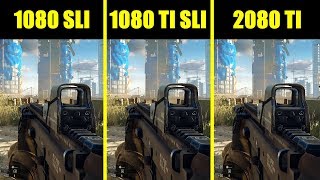 Battlefield 4 RTX 2080 TI Vs GTX 1080 TI SLI Vs GTX 1080 SLI Frame Rate Comparison [upl. by Mariandi]