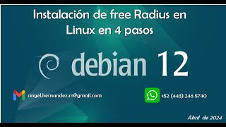 instalar freeradius debian [upl. by Yecnay]