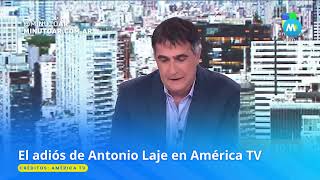 El adiós de Antonio Laje en América TV Minuto Argentina [upl. by Nonnah978]