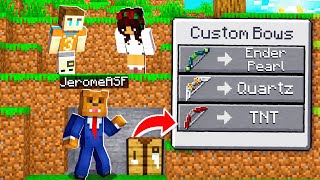 Minecraft Manhunt But I Can Craft Bows From ANY Block [upl. by Ellenaj]