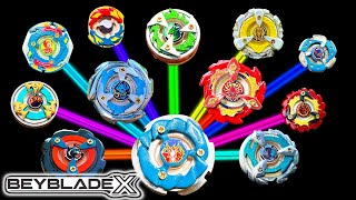 Pegasus beyblade x vs all beyblade battle fight [upl. by Watkin]