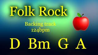 Folk Rock backing track in D major 124bpm Good vibrations Play along amp have fun [upl. by Hoskinson]