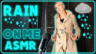 ASMR Wet clothes sounds  Rain Coat  Jacket  Trench Coat Therapy 🚿 [upl. by Laram]