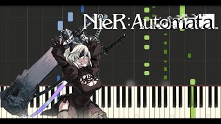 NieR Automata  Dependent Weakling Synthesia Piano Tutorial [upl. by Berthe460]