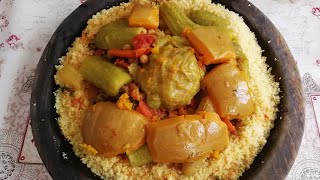 كسكس مغربي Couscous marocain aux légumes [upl. by Birkle724]