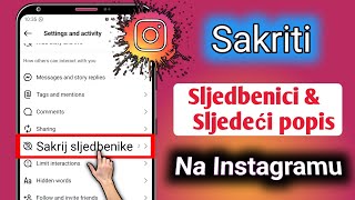 Kako sakriti popis pratitelja i sljedbenika na Instagramu [upl. by Lirrad]