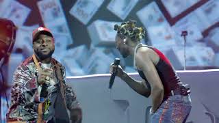 FlytimeFest2023 The Moment Davido Joins Asake on Stage for a Surprise Performance [upl. by Anaed]