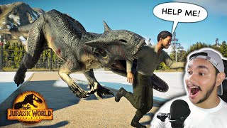 ALLOSAURUS ESCAPED FROM JURASSIC PARK Jurassic World Evolution 2  PART 3 HINDI [upl. by Nellak]