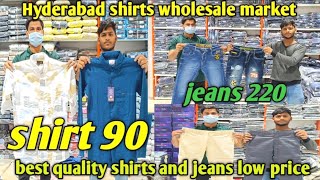 Hyderabad shirts manufacturers jeans wholesale market menswear jeans and shirts wholesale market [upl. by Vivyanne531]