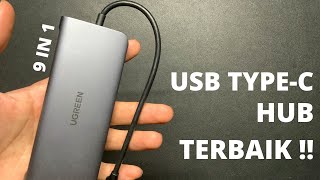 USB DONGLE TYPE C TERBAIK UNTUK MACBOOK  Review UGREEN USB C HUB 9 in 1  4K [upl. by Derfnam]