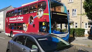 super rare Stagecoach Cirencester college livery Scania n230ud on route 8 to brockworth [upl. by Stephannie657]