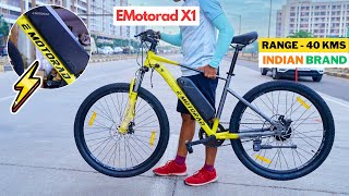 Indias Cheapest Electric Cycle   EMotorad X1 Review [upl. by Ilan]