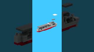 LEGO USS Langley Aircraft Carrier MOC  Speed Build Animation [upl. by Arrec]