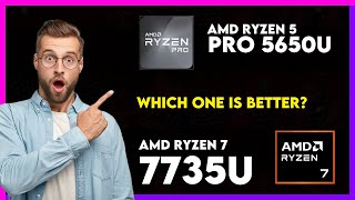 AMD Ryzen 5 Pro 5650U vs AMD Ryzen 7 7735U Comparison [upl. by Meingolda]