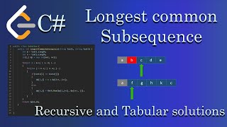 Longest Common Subsequence  Leetcode 1143  C [upl. by Toy340]