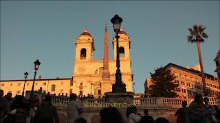 Tramonti romani Via dei Condotti e Trinità dei Monti at The Golden Hour manortiz46az [upl. by Oznarol]