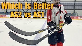 Which stick is better CCM Super Tacks AS2 Pro vs AS1 Hockey Stick review [upl. by Flanigan]