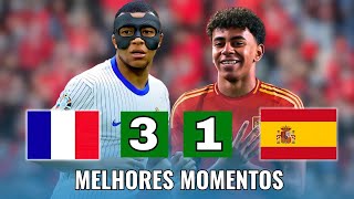 FRANÇA X ESPANHA  MELHORES MOMENTOS E GOLS  EUROCOPA 2024 [upl. by Dennie]