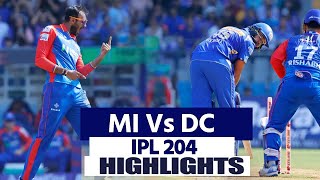 Mumbai Indians Vs Delhi Capitals Highlights DC vs MI Match Highlights IPL Highlights 2024 [upl. by Alyssa]