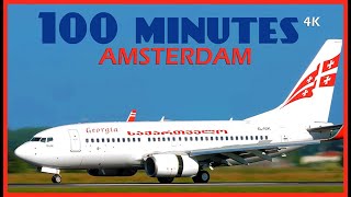 100 MIN Landings at Polderbaan Amsterdam Schiphol Airport  4K [upl. by Areik]