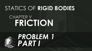 Statics of Rigid Bodies Chapter V Friction Prob 1 Part I Philippines [upl. by Yenattirb264]