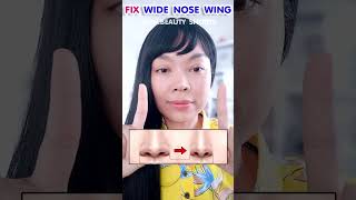 ONLY 1 EXERCISE  Fix Wide Nose Wing Get Slim Nose Nose Reshape exercise [upl. by Ahsienad978]