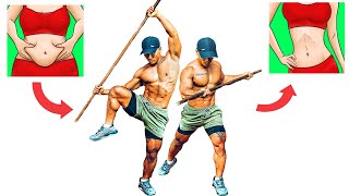 Exercises with sticks to help slim waist most effectively  Abs workout [upl. by Reivazx]