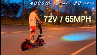 72V  4000w SoverSky Super Powerful Scooter with 65MPH [upl. by Adla]