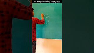 Flying bird drawing shorts art drawing shortsfeed youtubeshorts diy trending easy [upl. by Palua]