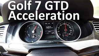 Golf 7 GTD DSG Stage 1 Acceleration [upl. by Standford]